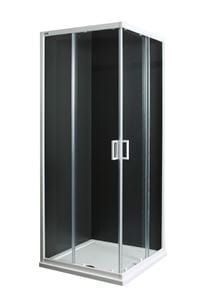JIKA LYRA PLUS sprchovací kút 80x80 cm, rohový vstup, posuvné dvere, biela/sklo číre