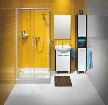 JIKA LYRA PLUS sprchovací kút 80x80 cm, rohový vstup, posuvné dvere, biela/sklo číre H2513810006681 Obrázek - fotka