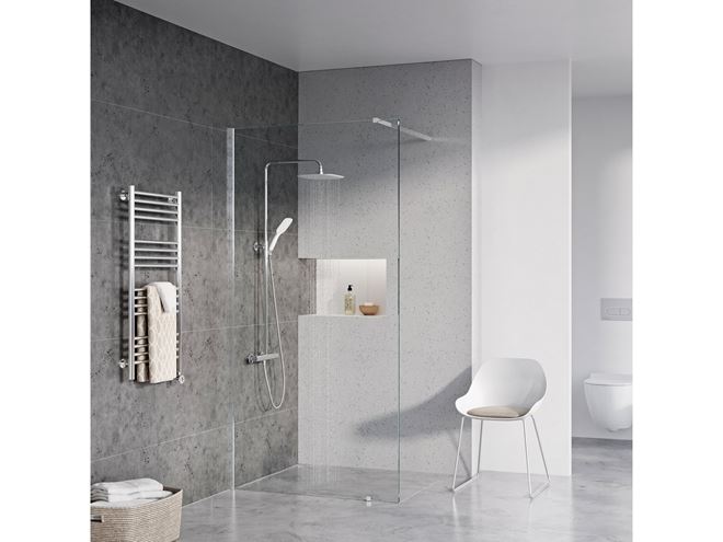 RAVAK TERMO 300 TE 093.00CR/WH sprchový set s termostatickou batériou, horná sprcha, ručná sprcha s 3 prúdmi, tyč, hadica, chróm/biela X070099 Obrázek - fotka