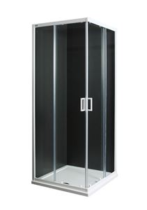 JIKA LYRA PLUS sprchovací kút 90x90 cm, rohový vstup, posuvné dvere, biela/sklo číre