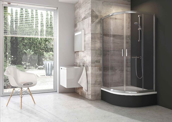 RAVAK BLIX BLCP4-90 SABINA sprchovací kút 90x90 cm, R500, znížený, posuvné dvere, lesk/sklo tranpsarent 3B270C40Z1 Obrázek - fotka