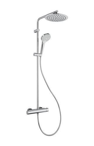 CONCEPT 200 sprchový set s termostatickou batériou, horná sprcha, ručná sprcha s 3 prúdmi, tyč, hadica, chróm PM10076/CO Obrázek - Hlavní obrázek