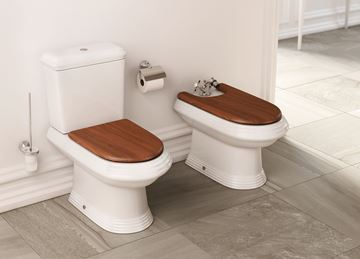 ROCA AMERICA WC sedadlo, SoftClose, čerešňové drevo A801492M14 Obrázek - fotka