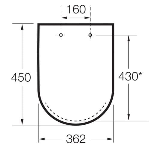 ROCA MERIDIAN WC sedadlo, SoftClose A8012A200B Technický nákres
