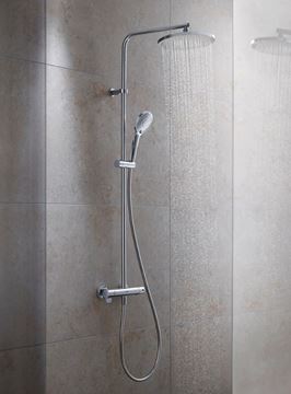 DURAVIT C.1 sprchový set s termostatickou batériou, horná sprcha, ručná sprcha, tyč, hadica, chróm C14280008010 Obrázek - fotka