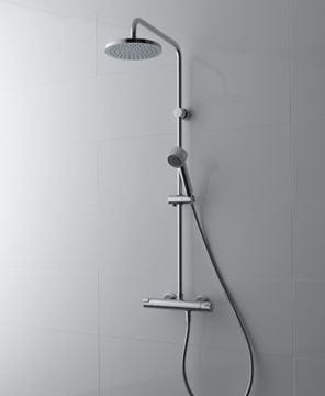 LAUFEN CITYPRO prchový set s termostatickou batériou, horná sprcha, ručná sprcha sa, tyč, hadica, chróm HF500957100600 Obrázek - fotka