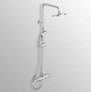 IDEAL STANDARD CERATHERM sprchový set s termostatickou batériou, horná sprcha, ručná sprcha s 3 prúdmi, tyč, hadica, chróm A7208AA Obrázek - fotka