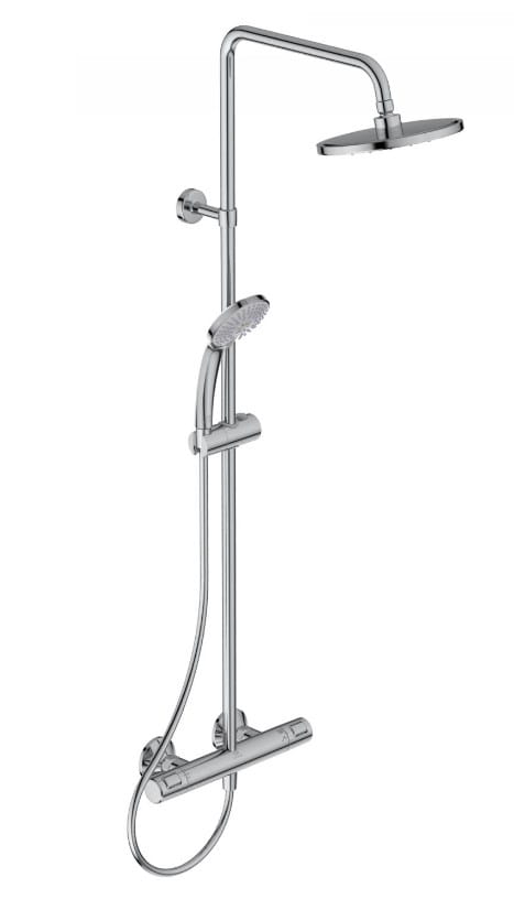 IDEAL STANDARD CERATHERM sprchový set s termostatickou batériou, horná sprcha, ručná sprcha s 3 prúdmi, tyč, hadica, chróm
