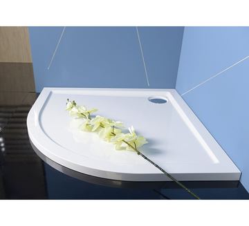 POLYSAN RENA R sprchová vanička 90x80 cm, R550, liaty mramor, bez nožičiek 72891 Obrázek - fotka