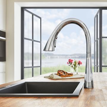 GROHE ZEDRA drezová batéria, s vyťahovacou sprškou, chróm 32294002 Obrázek - fotka