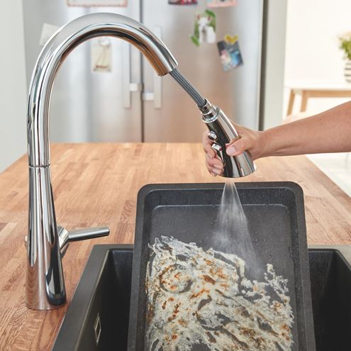 GROHE ZEDRA drezová batéria, s vyťahovacou sprškou, chróm 32294002 Obrázek - fotka