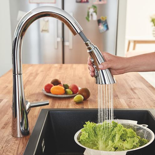 GROHE ZEDRA drezová batéria, s vyťahovacou sprškou, chróm 32294002 Obrázek - fotka