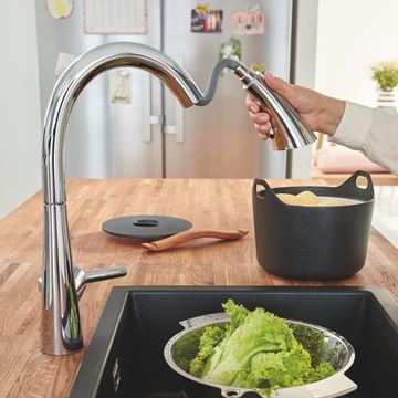 GROHE ZEDRA drezová batéria, s vyťahovacou sprškou, chróm 32294002 Obrázek - fotka