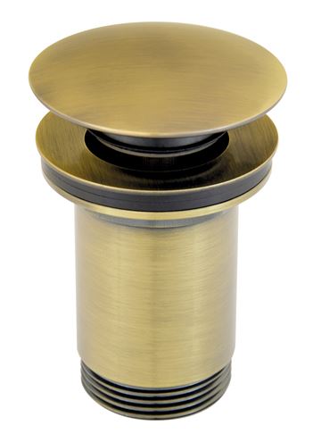 NOVASERVIS umývadlový výpust, click-clack, s prepadom, bronz S285BR Obrázek - Hlavní obrázek