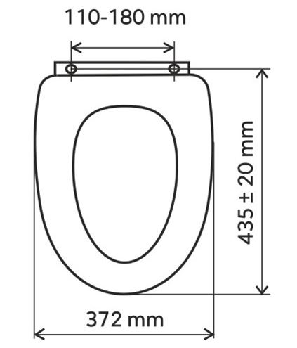NOVASERVIS WC sedadlo, dyhované drevo, tmavý dub WC/DUB2 Technický nákres