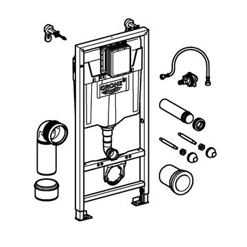 GROHE RAPID SL montážny prvok pre WC 113 cm, so splachovacou nádržkou 38536001 Obrázek - fotka