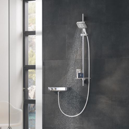 GROHE RAINSHOWER SMARTACTIVE 130 CUBE ručná sprcha 130x130 mm, 3 prúdy, Water Saving, chróm 26582000 Obrázek - fotka