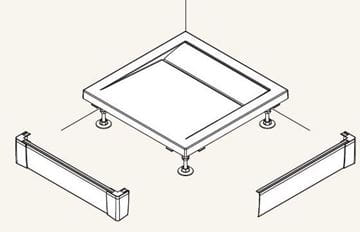 RONAL LIVADA PWIL L-panel 90x90 cm, 2 strany, biela PWIL 090 090 04 Obrázek - fotka