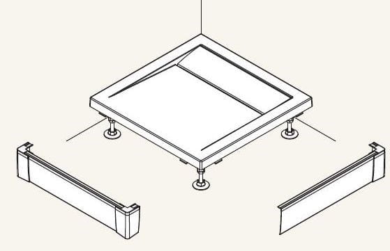 RONAL LIVADA PWIL L-panel 90x90 cm, 2 strany, biela PWIL 090 090 04 Obrázek - fotka