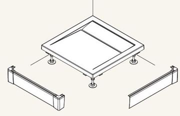RONAL LIVADA PWIL L-panel 90x100 cm, 2 strany, biela PWIL 090 100 04 Obrázek - fotka