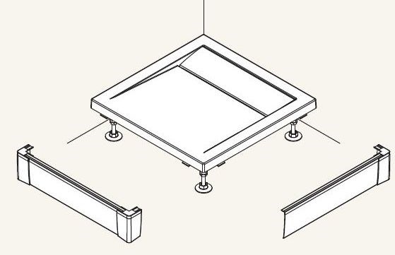 RONAL LIVADA PWIL L-panel 90x100 cm, 2 strany, biela PWIL 090 100 04 Obrázek - fotka
