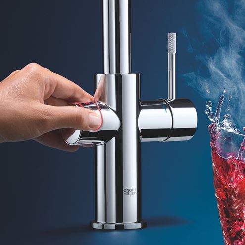 GROHE RED DUO drezová elektronická batéria, s ohrevom, veľkosť M, GROHE ChildLock, napájanie zo siete, chróm 30083001 Obrázek - fotka