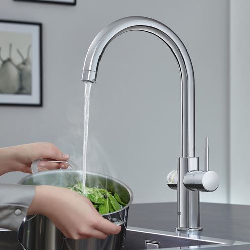 GROHE RED DUO drezová elektronická batéria, s ohrevom, veľkosť M, GROHE ChildLock, napájanie zo siete, chróm 30083001 Obrázek - fotka