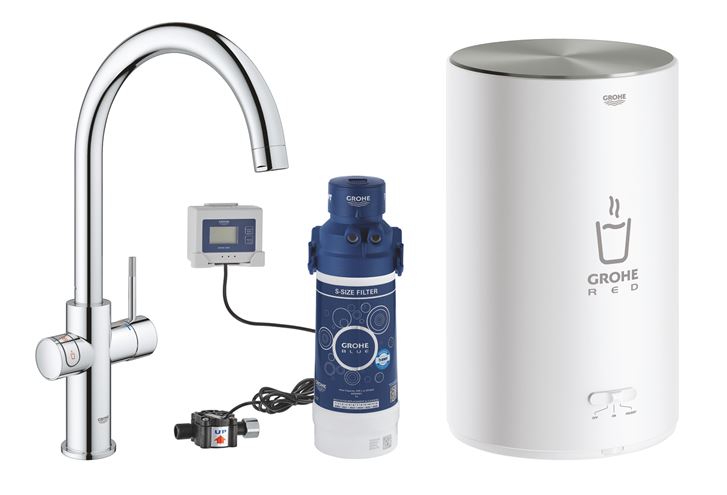 GROHE RED DUO drezová elektronická batéria, s ohrevom, veľkosť M, GROHE ChildLock, napájanie zo siete, chróm 30083001 Obrázek - Hlavní obrázek