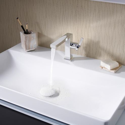HANSGROHE TECTURIS E umývadlová stojanková batéria, CoolStart, EcoSmart+, chróm 73021000 Obrázek - fotka
