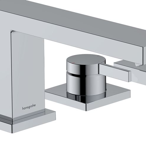 HANSGROHE TECTURIS E batéria na okraj vane, 3-otvorová, so sprchovou súpravou, chróm 73443000 Obrázek - fotka