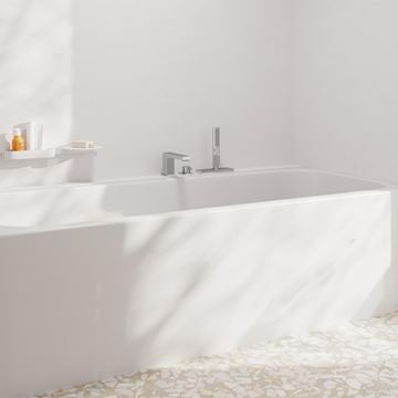 HANSGROHE TECTURIS E batéria na okraj vane, 3-otvorová, so sprchovou súpravou, chróm 73443000 Obrázek - fotka
