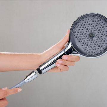HANSGROHE DESIGNFLEX sprchová hadica 1250 mm, textilné, s ochranou proti prekrúteniu a zlomeniu, chróm 28220000 Obrázek - fotka