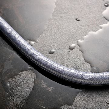 HANSGROHE DESIGNFLEX sprchová hadica 1250 mm, textilné, s ochranou proti prekrúteniu a zlomeniu, chróm 28220000 Obrázek - fotka