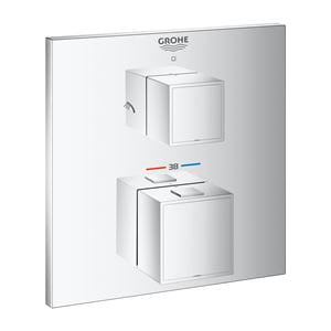 GROHE GROHTHERM CUBE sprchová podomietková termostatická batéria, pre 2 spotrebiče, chróm