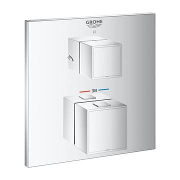 GROHE GROHTHERM CUBE sprchová podomietková termostatická batéria, pre 2 spotrebiče, chróm