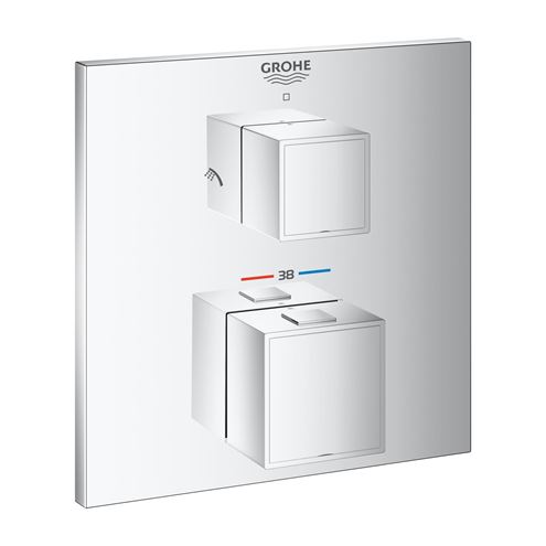 GROHE GROHTHERM CUBE sprchová podomietková termostatická batéria, pre 2 spotrebiče, chróm 24154000 Obrázek - Hlavní obrázek