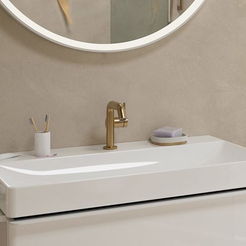 HANSGROHE TECTURIS S 110 Fine umývadlová stojanková batéria, CoolStart, EcoSmart+, brúsený bronz 73321140 Obrázek - fotka