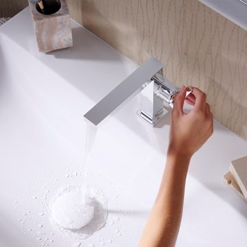 HANSGROHE TECTURIS E umývadlová stojanková batéria, s odtokovou súpravou, CoolStart, EcoSmart+, chróm 73020000 Obrázek - fotka