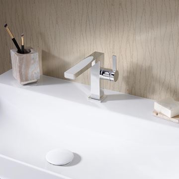HANSGROHE TECTURIS E umývadlová stojanková batéria, s odtokovou súpravou, CoolStart, EcoSmart+, chróm 73020000 Obrázek - fotka