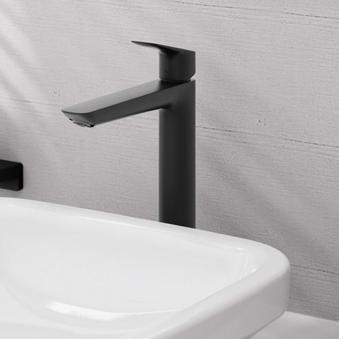 HANSGROHE LOGIS FINE 240 umývadlová stojanková batéria, EcoSmart, matná čierna 71258670 Obrázek - fotka