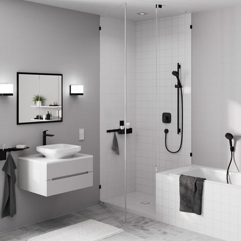 HANSGROHE LOGIS FINE 240 umývadlová batéria, s odtokovou súpravou, matná čierna 71257670 Obrázek - fotka