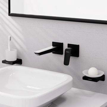 HANSGROHE LOGIS FINE umývadlová podomietková batéria, s odtokovou súpravou, EcoSmart, matná čierna 71256670 Obrázek - fotka