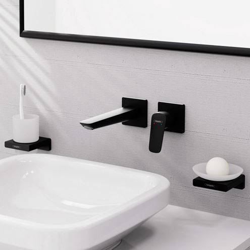 HANSGROHE LOGIS FINE umývadlová podomietková batéria, s odtokovou súpravou, EcoSmart, matná čierna 71256670 Obrázek - fotka