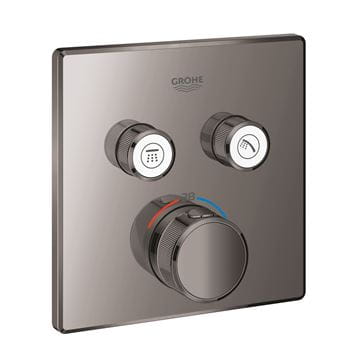 GROHE GROHTHERM SMARTCONTROL podomietková termostatická batéria, pre 2 spotrebiče, Water Saving, hard graphite