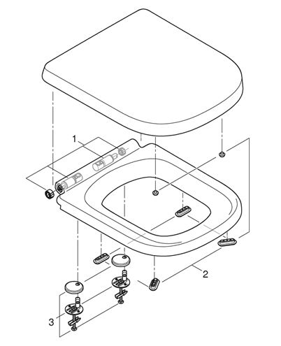 GROHE EURO CERAMIC WC sedadlo, alpská biela 39331001 Obrázek - fotka