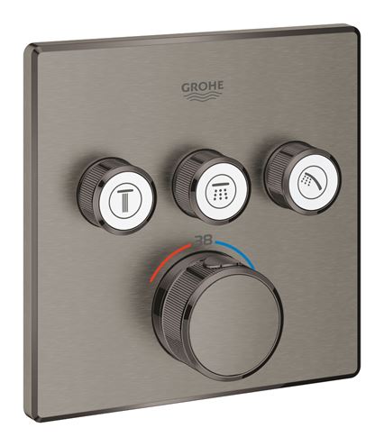 GROHE GROHTHERM SMARTCONTROL podomietková termostatická batéria, pre 3 spotrebiče, Water Saving, brúsený hard graphite 29126AL0 Obrázek - Hlavní obrázek