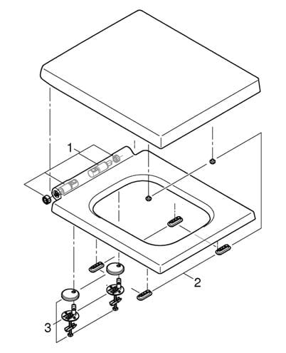 GROHE CUBE CERAMIC WC sedadlo, SoftClose, alpská biela 39488000 Obrázek - fotka