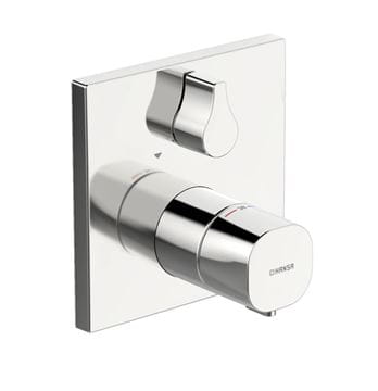 HANSA sprchový set s termostatickou podomietkovou batériou, horná sprcha, ručná sprcha s 3 prúdmi, hadica, držiak, chróm 89950000 Obrázek - fotka