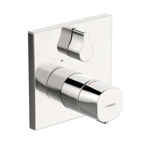 HANSA sprchový set s termostatickou podomietkovou batériou, horná sprcha, ručná sprcha s 3 prúdmi, hadica, držiak, chróm 89950000 Obrázek - fotka