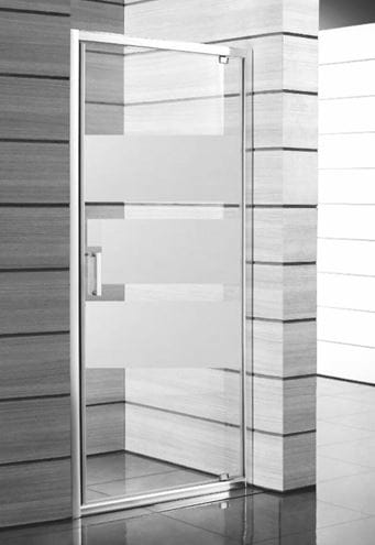 JIKA LYRA PLUS sprchové dvere 90x190 cm, pivotové, biela/sklo matné stripy H2543820006651 Obrázek - Hlavní obrázek